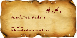 Almási Azár névjegykártya
